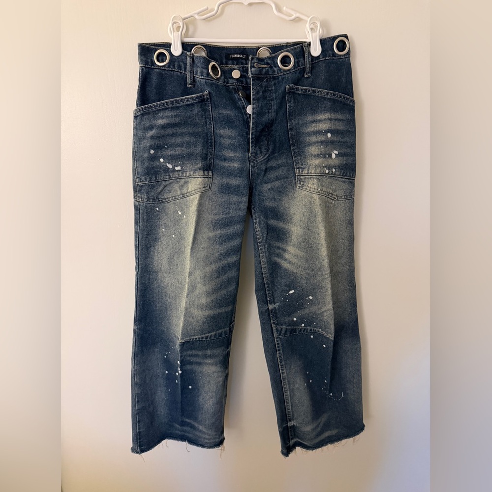 Women’s Straight Leg Washed Black Denim Pants